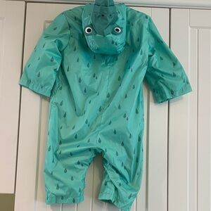 Birch & Stone Frog Rainsuit Green Hooded Rain Suit